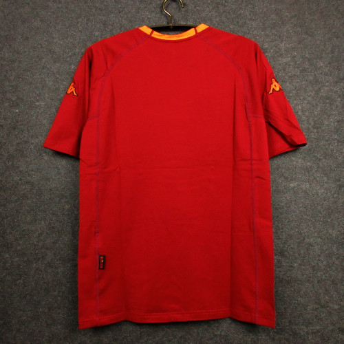 Retro Jersey 2000-2001 As Roma Home Soccer Jersey Vintage Football Shirt