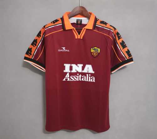Retro Jersey 1998-1999 AS Roma Home Soccer Jersey Vintage Football Shirt