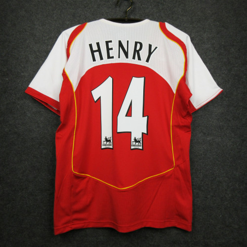 Retro Jersey 2004-2005 Arsenal HENRY 14 Home Soccer Jersey Vintage Football Shirt