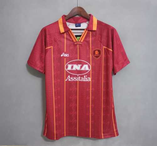 Retro Jersey 1996-1997 As Roma Home Soccer Jersey Vintage Football Shirt