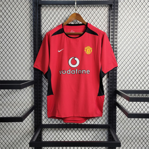 Retro Jersey 2002-2004 Manchester United Home Soccer Jersey Vintage Man Utd Football Shirt