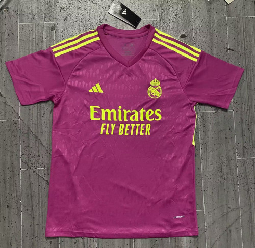 Real Camisetas de Futbol Fan Version 2023-2024 Real Madrid Purple Goalkeeper Soccer Jersey