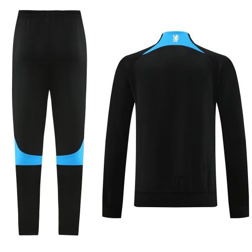 2023-2024 Chelsea Black Soccer Training Jacket and Pants