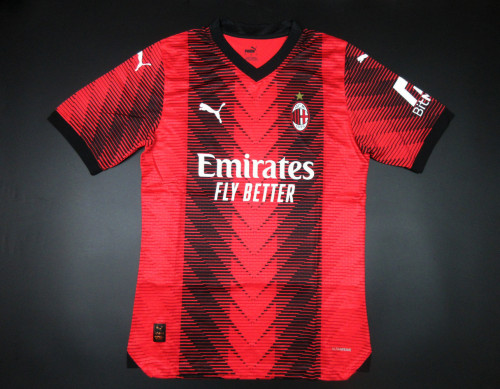 AC Maillot Player Version 2023-2024 AC Milan Home Soccer Jersey