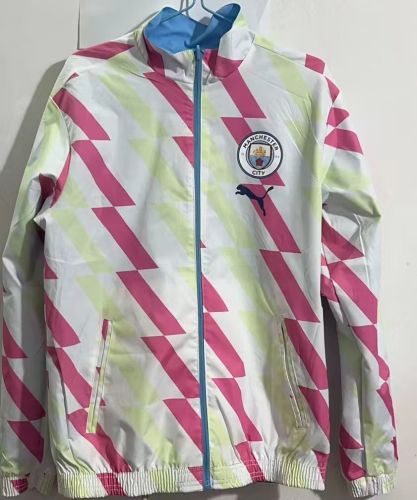 2023-2024 Manchester City Reversible Soccer Jacket Man City Blue/Yellow Football Jacket