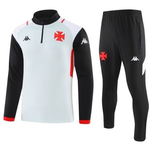 2023-2024 Vasco da gama White/Black Soccer Training Sweater and Pants