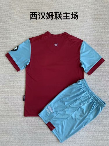 Adult Uniform 2023-2024 West Ham United Home Soccer Jersey Shorts