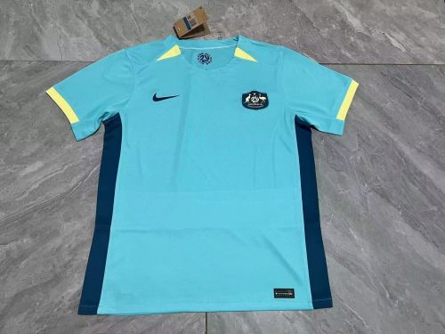 Fan version 2023 Australia Away Blue Soccer Jersey Football Shirt