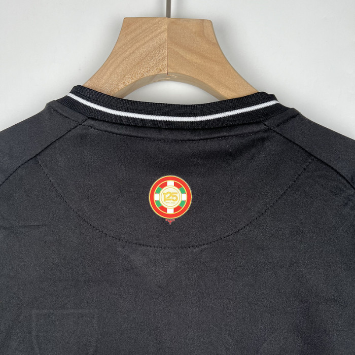 Youth Uniform Kids Kit 2023-2024 Athletic Bilbao Black Goalkeeper Soccer Jersey Shorts