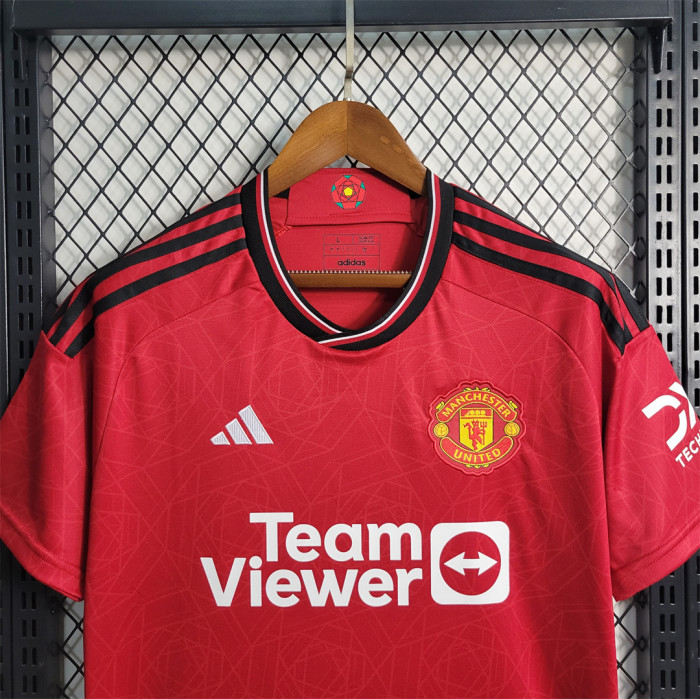 Fans Version 2023-2024 Manchester United Home Soccer Jersey Man U Football Shirt