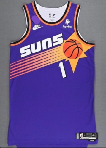 New 2023 Phoenix Suns 1 BOOKER Purple NBA Jersey