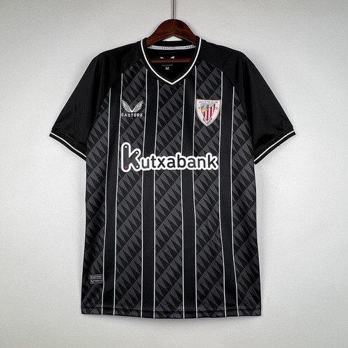 Fan Version 2023-2024 Athletic Bilbao Black Goalkeeper Soccer Jersey