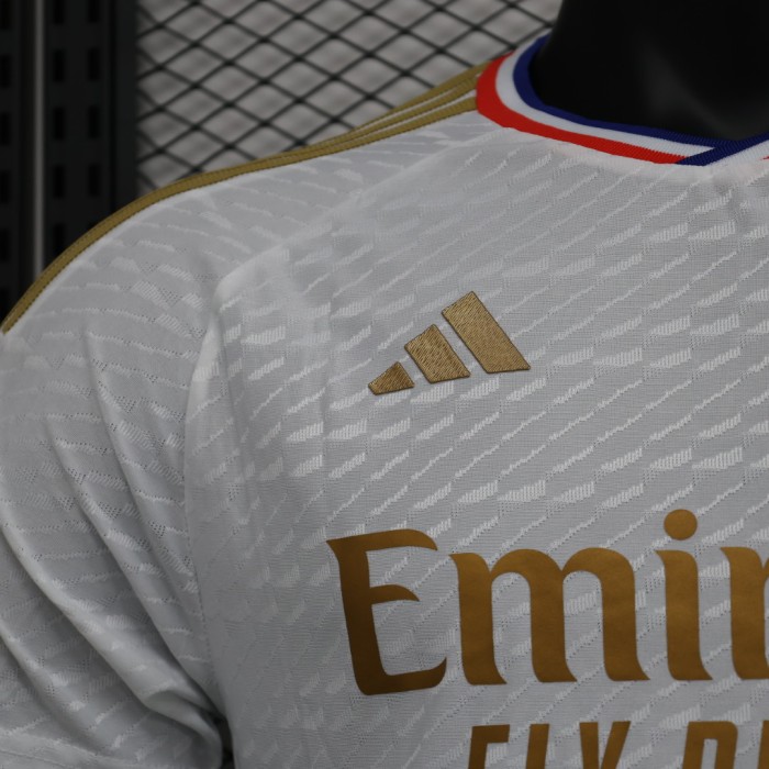 Maillot Lyon Player Version 2023-2024 Olympique Lyonnais Home Soccer Jersey