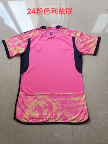 Fans Version 2023-2024 Leeds United Away Pink Soccer Jersey Football Shirt