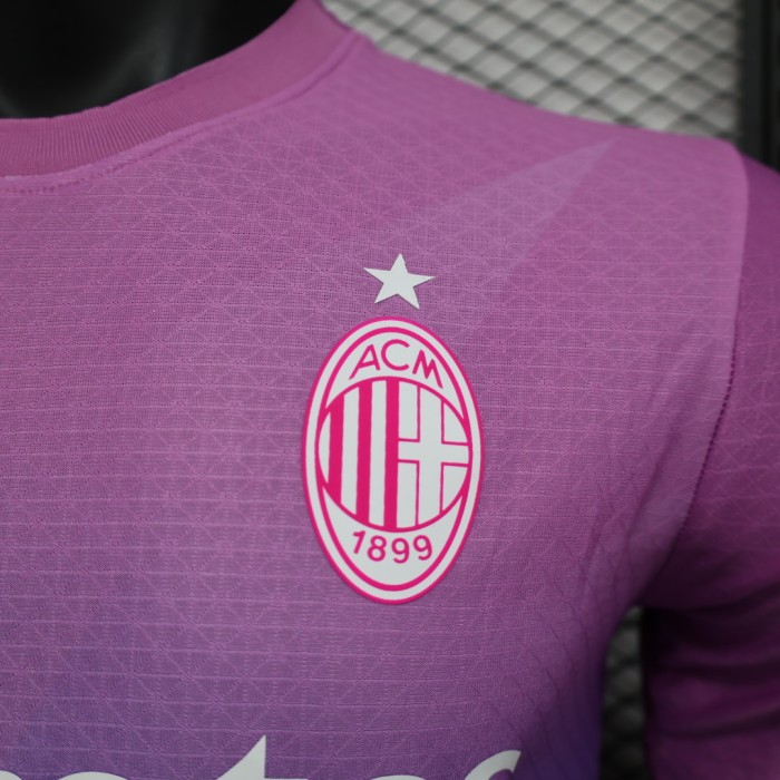 Player Version 2023-2024 AC Milan Third Away Purple Soccer Jersey AC Futbol Shirt