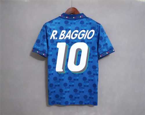 Retro Jersey 1994 Italy R.BAGGIO 10 Home Soccer Jersey Vintage Football Shirt
