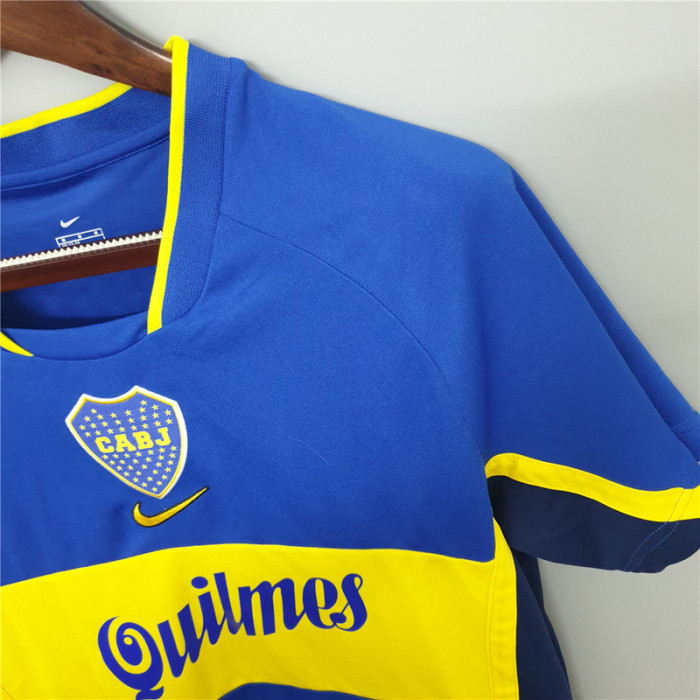 Retro Jersey 2001 Boca Juniors RIQUELME 10 Home Soccer Jersey Vintage Football Shirt