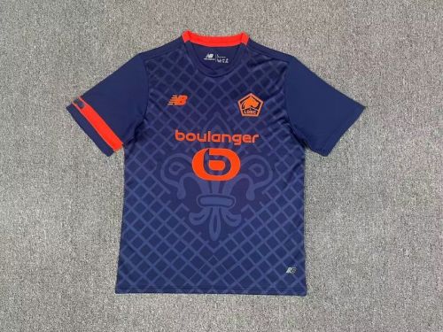 Fans Version 2023-2024 Lille Away Dark Blue Soccer Jersey Football Shirt