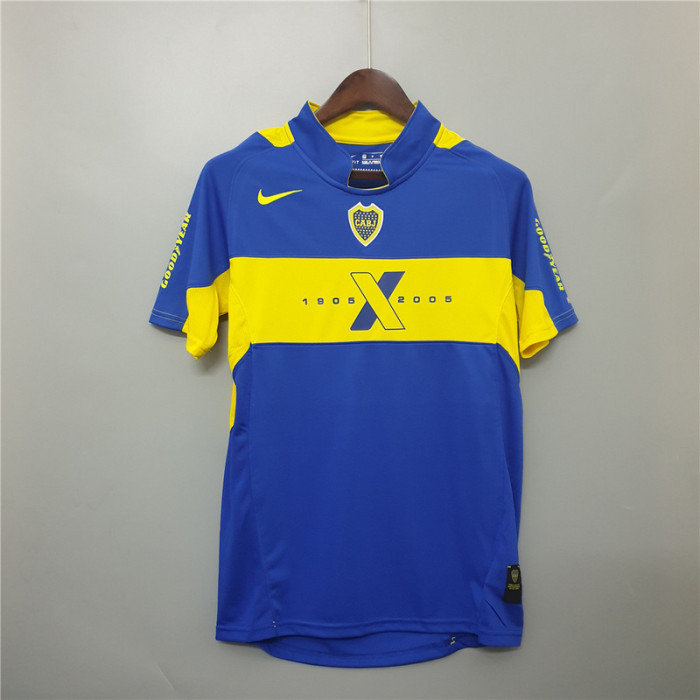Retro Jersey 2005 Boca Juniors 9 PALERMO Home Soccer Jersey Vintage Football Shirt