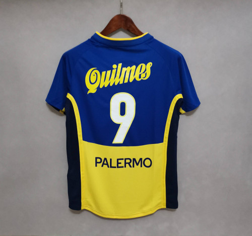 Retro Jersey 2001 Boca Juniors PALERMO 9 Home Soccer Jersey Vintage Football Shirt