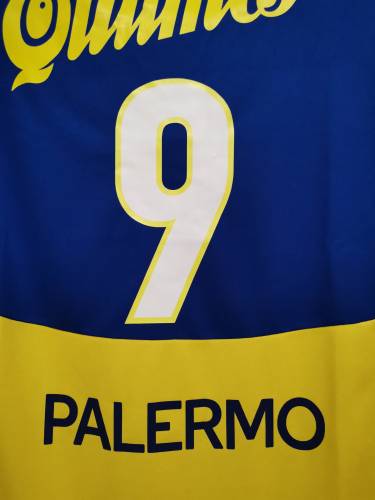 Retro Jersey 2001 Boca Juniors PALERMO 9 Home Soccer Jersey Vintage Football Shirt