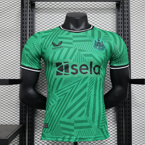 Player Version 2023-2024 Newcastle United Away Green Soccer Jersey