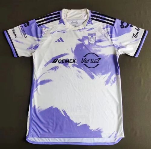 Fan Version 2023-2024 Tigres UANL White/Purple Special Edition Soccer Jersey
