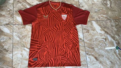 Fans Version 2023-2024 Sevilla Away Red Soccer Jersey