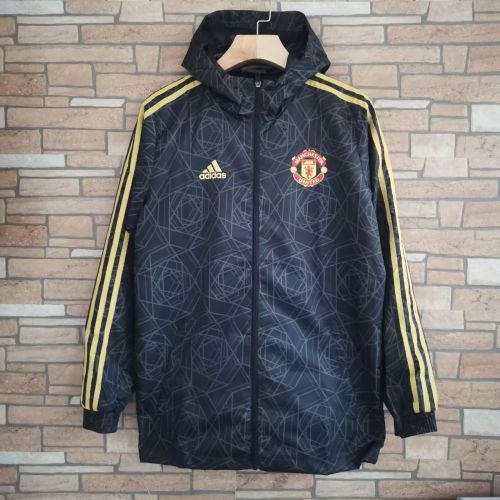2023-2024 Manchester United Black Soccer Windbreaker Jacket