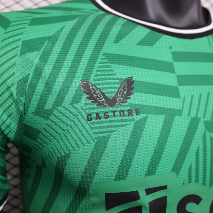 Player Version 2023-2024 Newcastle United Away Green Soccer Jersey