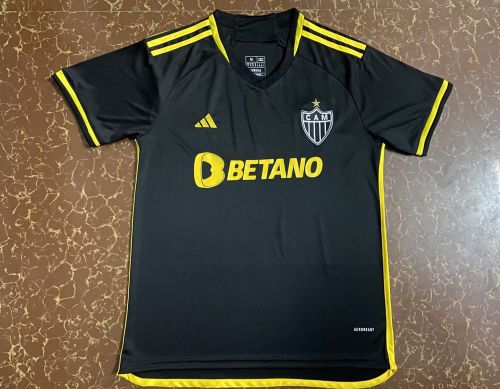 Fan Version 2023-2024 Atletico Mineiro Third Away Black Soccer Jersey Football Shirt