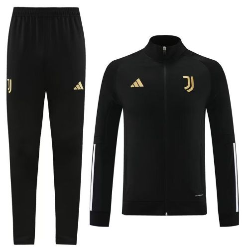 2023-2024 Juventus ALL Black Soccer Jacket and Pants