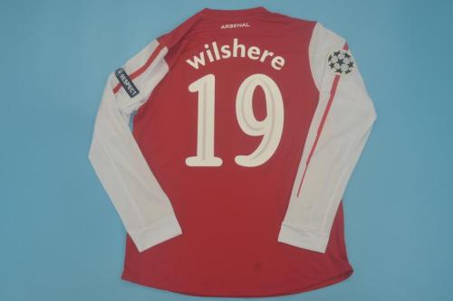 Retro Jersey 2011-2012 Long Sleeve Arsenal 125TH ANNIVERSARY 19 wishere Home Soccer Jersey