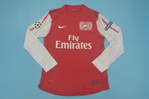 with UCL Patch Retro Jersey 2011-2012 Long Sleeve Arsenal 125TH ANNIVERSARY Home Soccer Jersey