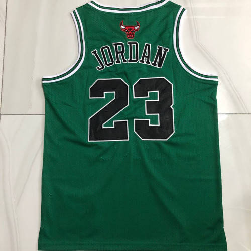 Mitchell&ness 1997-98 Chicago Bulls Green Basketball Shirt 23 JORDAN Classic NBA Jersey