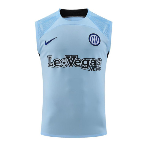 2023-2024 Inter Milan Light Blue Soccer Training Vest Football Shirt