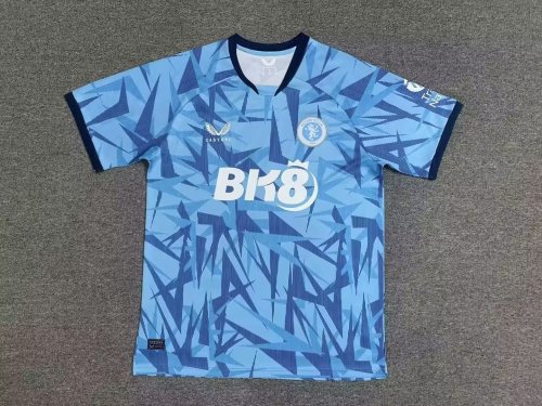 Fan Version 2023-2024 Aston Villa Third Away Blue Football Shirt Soccer Jersey