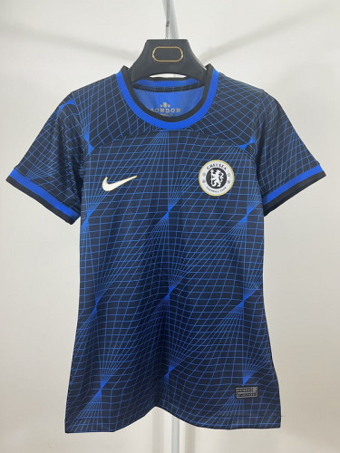 Women 2023-2024 Chelsea Away Blue Soccer Jersey Lady Football Shirt Girl Maillot