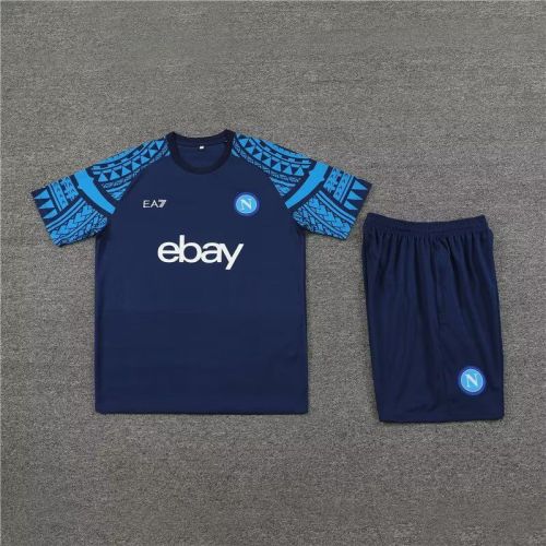 Adult Uniform 2023-2024 Napoli Borland Soccer Training Jersey and Shorts Football Kits