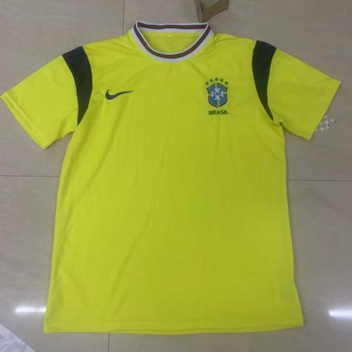 Fan Version 2023-2024 Brazil Yellow Soccer Training Jersey Brasil Camisetas de Futbol