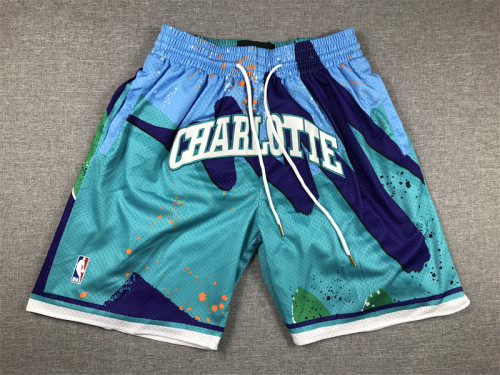 with Pocket Charlotte Hornets NBA Shorts Swingman Basketball League Shorts