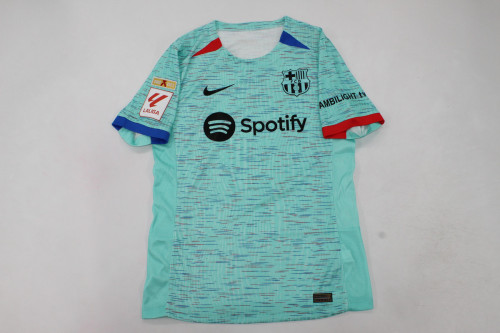 with Champions+LALIGA Patch Barca Camiseta de Futbol 2023-24 Fan Version Barcelona Third Away Soccer Jersey