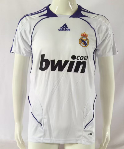 Retro Jersey 2007-2008 Real Madrid Home Soccer Jersey Real Vintage Camisetas de Futbol
