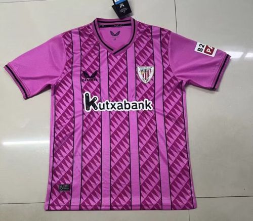 Fan Version 2023-2024 Athletic Bilbao Pink Goalkeeper Soccer Jersey