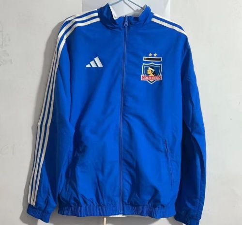 2023-2024 Colo Colo Reversible Soccer Jacket Blue/White Football Jacket