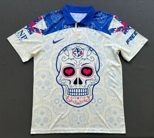 Fan Version 2023-2024 Club America Aguilas Yellow Special Edition Soccer Jersey