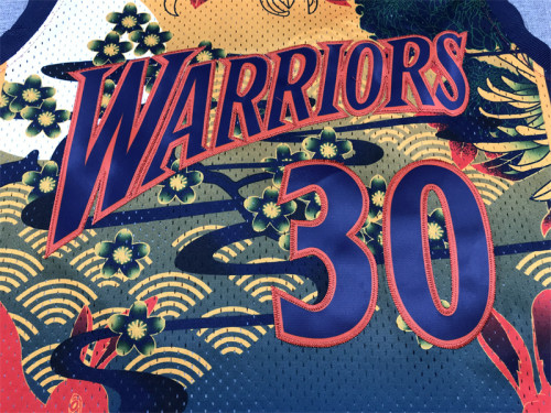 Mitchell&ness 2009-10 Golden State Warriors Rabbit Edition Basketball Shirt 30 Curry Classic NBA Jersey