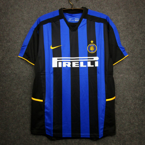 Retro Jersey Inter Milan 2002-2003 Home Soccer Jersey Vintage Football Shirt