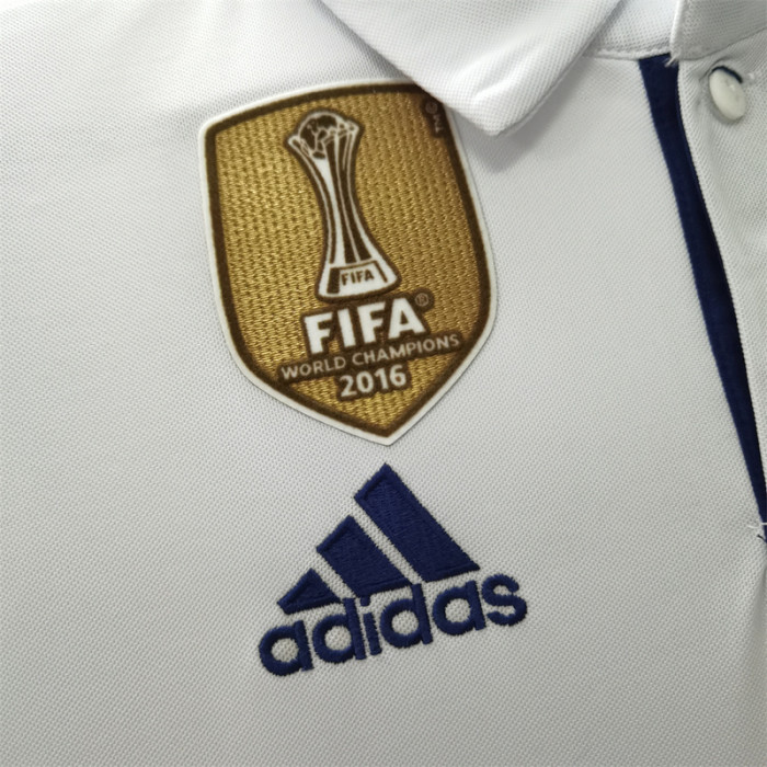 with UCL+Gold Fifa World Champions Badge Retro Jersey 2016-2017 Real Madrid RONALDO 7 Home Soccer Jersey