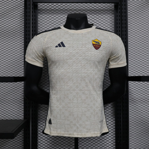 Maillot As Roma without Sponor Logo Player Version 2023-2024 As Roma Away Soccer Jersey
